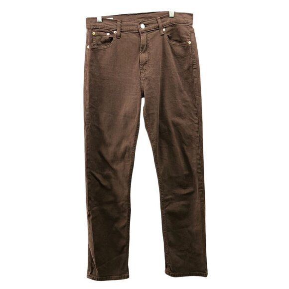 Gap 90s Straight High Rise Jeans Womens 10 / 30 Brown Noir Stretch Cotton - Picture 1 of 11